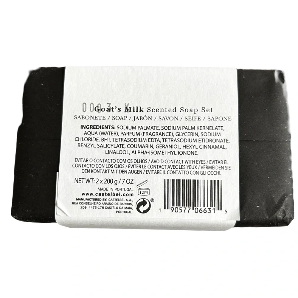 NWT Castelbel LTD Editions Goat’s Milk Soap Set 2x7 oz Triple Milled